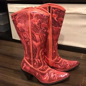 Sequin cowgirl boots